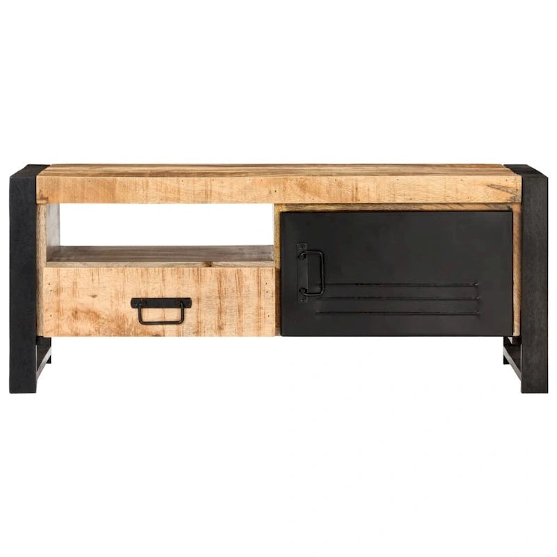 Brown Reclaimed Wood Coffee Table with Storage, 1-Piece