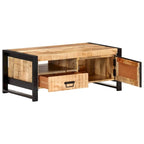Brown Reclaimed Wood Coffee Table with Storage, 1-Piece