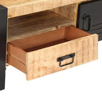 Brown Reclaimed Wood Coffee Table with Storage, 1-Piece