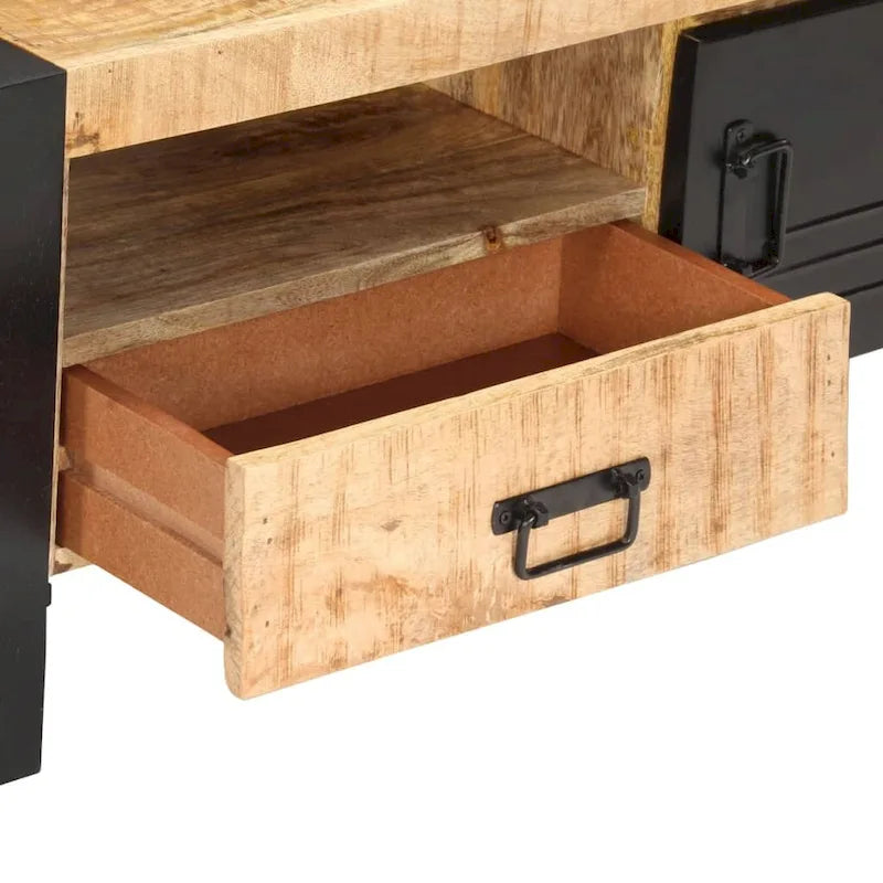 Brown Reclaimed Wood Coffee Table with Storage, 1-Piece
