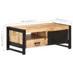 Brown Reclaimed Wood Coffee Table with Storage, 1-Piece