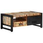 Brown Reclaimed Wood Coffee Table with Storage, 1-Piece