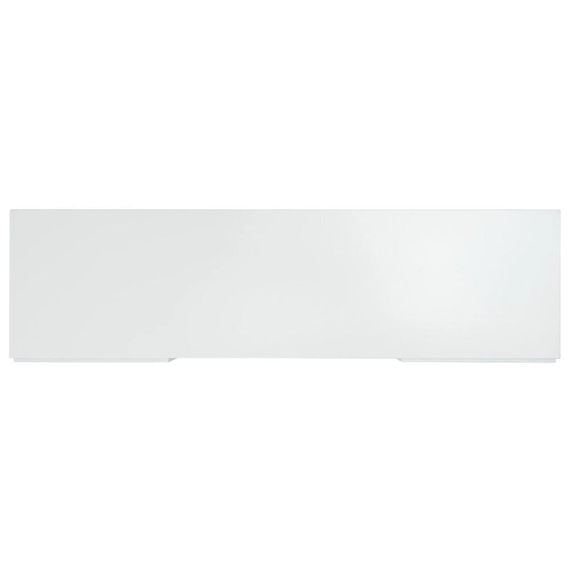 54" Rattan 2-Door Media Stand - Black / White / Walnut, Natural Accents