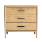 Soft Brown / Natural 3-Drawer Dresser with Rounded Legs