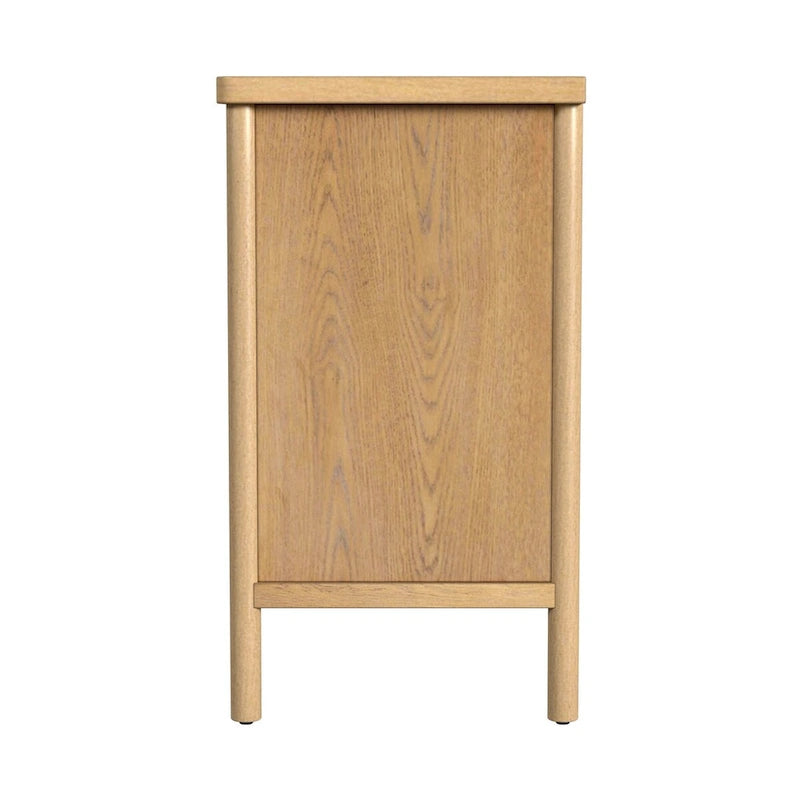 Soft Brown / Natural 3-Drawer Dresser with Rounded Legs