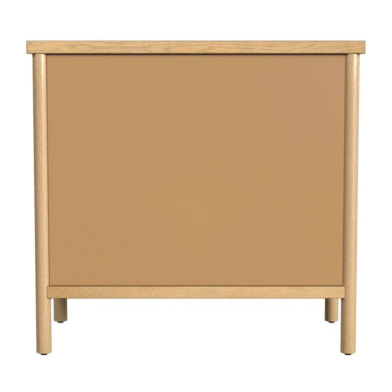 Soft Brown / Natural 3-Drawer Dresser with Rounded Legs