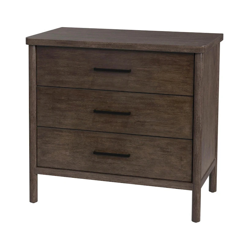 Soft Brown / Natural 3-Drawer Dresser with Rounded Legs