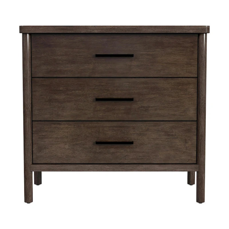 Soft Brown / Natural 3-Drawer Dresser with Rounded Legs