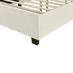 Pink / Beige / Grey Upholstered Platform Bed for 2, Full Size with Storage Headboard
