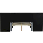 Pink / Beige / Grey Upholstered Platform Bed for 2, Full Size with Storage Headboard