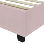 Pink / Beige / Grey Upholstered Platform Bed for 2, Full Size with Storage Headboard