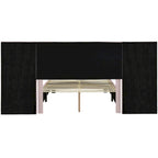 Pink / Beige / Grey Upholstered Platform Bed for 2, Full Size with Storage Headboard
