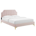 Velvet Upholstered Twin Platform Bed — Pink / Navy / Teal / White / Mint / Charcoal / Dusty Rose / Light Gray | For 1 Person