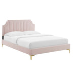 Velvet Upholstered Twin Platform Bed — Pink / Navy / Teal / White / Mint / Charcoal / Dusty Rose / Light Gray | For 1 Person