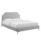 Velvet Upholstered Twin Platform Bed — Pink / Navy / Teal / White / Mint / Charcoal / Dusty Rose / Light Gray | For 1 Person