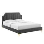 Velvet Upholstered Twin Platform Bed — Pink / Navy / Teal / White / Mint / Charcoal / Dusty Rose / Light Gray | For 1 Person