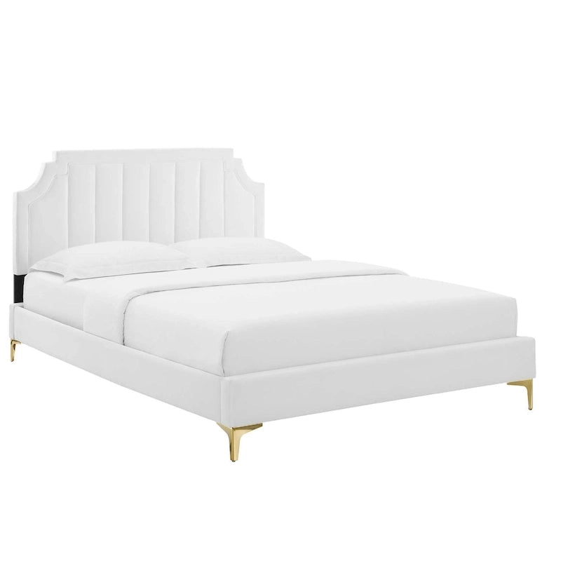 Velvet Upholstered Twin Platform Bed — Pink / Navy / Teal / White / Mint / Charcoal / Dusty Rose / Light Gray | For 1 Person