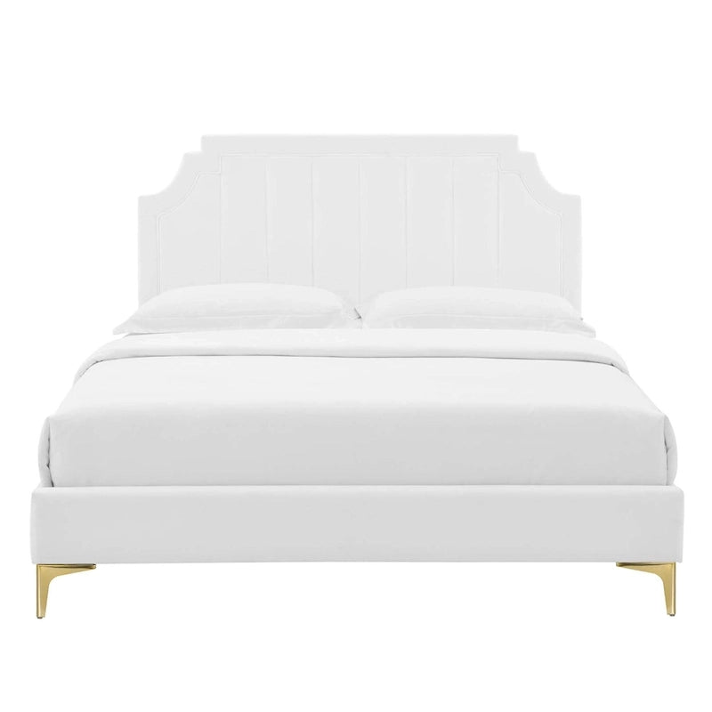 Velvet Upholstered Twin Platform Bed — Pink / Navy / Teal / White / Mint / Charcoal / Dusty Rose / Light Gray | For 1 Person