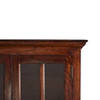 Cherry Finish Solid Wood Display Cabinet, Single Door