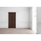Cherry Finish Solid Wood Display Cabinet, Single Door