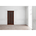 Cherry Finish Solid Wood Display Cabinet, Single Door