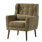 Avocado / Orange / Beige / Yellow Upholstered Accent Chair, Single Seat, Chenille Fabric