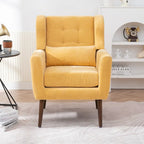 Avocado / Orange / Beige / Yellow Upholstered Accent Chair, Single Seat, Chenille Fabric