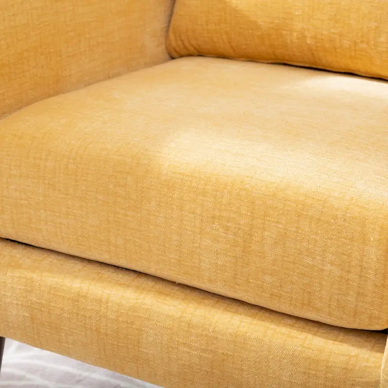 Avocado / Orange / Beige / Yellow Upholstered Accent Chair, Single Seat, Chenille Fabric