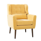 Avocado / Orange / Beige / Yellow Upholstered Accent Chair, Single Seat, Chenille Fabric