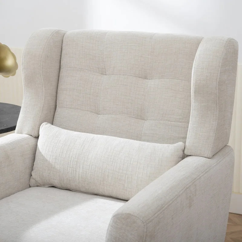 Avocado / Orange / Beige / Yellow Upholstered Accent Chair, Single Seat, Chenille Fabric