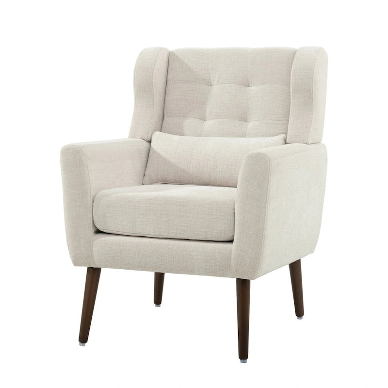 Avocado / Orange / Beige / Yellow Upholstered Accent Chair, Single Seat, Chenille Fabric