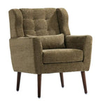 Avocado / Orange / Beige / Yellow Upholstered Accent Chair, Single Seat, Chenille Fabric