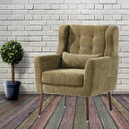Avocado / Orange / Beige / Yellow Upholstered Accent Chair, Single Seat, Chenille Fabric