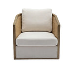 Brown/Beige/Grey/Oyster Grey Rattan Swivel Accent Chair, Single, with Pillow