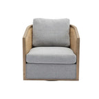 Brown/Beige/Grey/Oyster Grey Rattan Swivel Accent Chair, Single, with Pillow