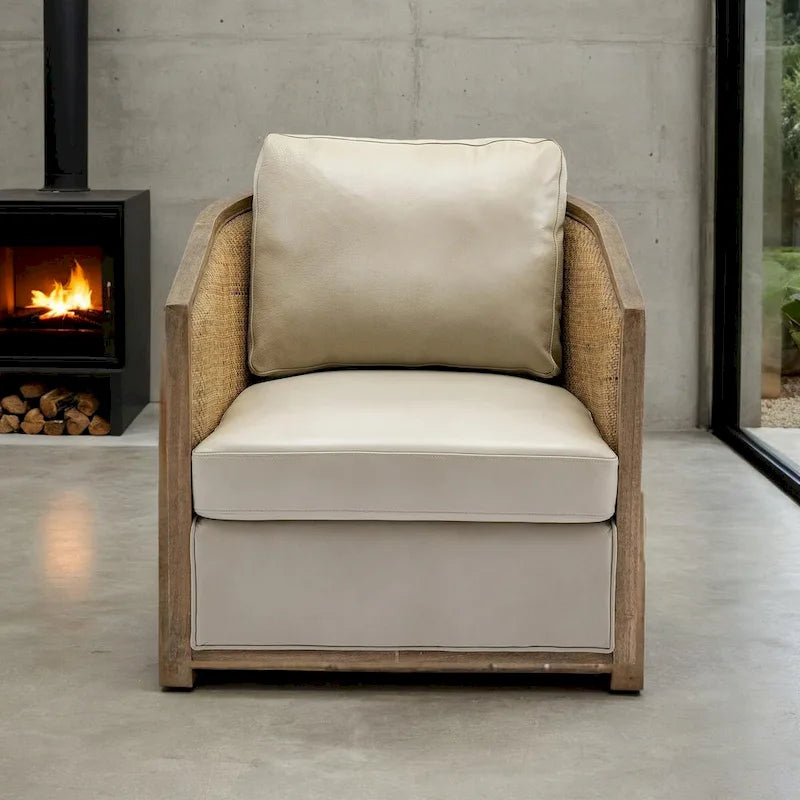 Brown/Beige/Grey/Oyster Grey Rattan Swivel Accent Chair, Single, with Pillow