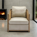 Brown/Beige/Grey/Oyster Grey Rattan Swivel Accent Chair, Single, with Pillow
