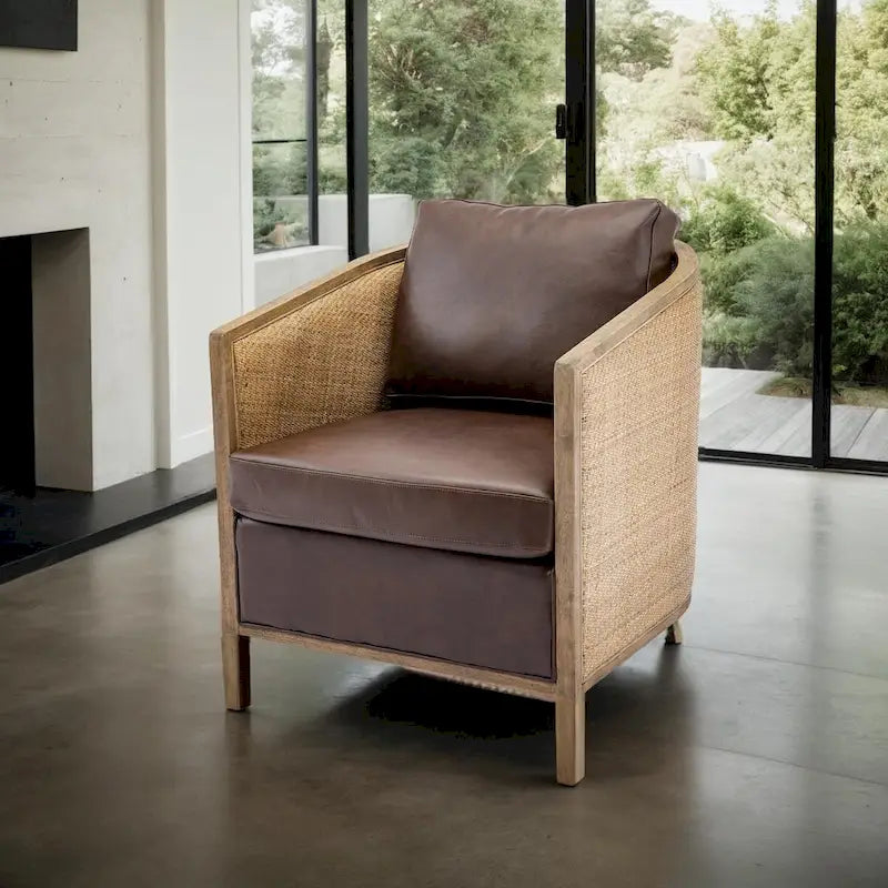 Brown/Beige/Grey/Oyster Grey Rattan Swivel Accent Chair, Single, with Pillow