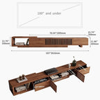 Walnut Extendable TV Stand, 3 Drawers, Fits 78"–118" TVs, 1 Unit
