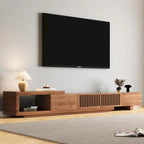 Walnut Extendable TV Stand, 3 Drawers, Fits 78"–118" TVs, 1 Unit