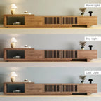 Walnut Extendable TV Stand, 3 Drawers, Fits 78"–118" TVs, 1 Unit