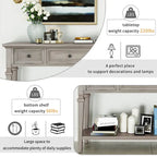Navy / Espresso / Gray Wash / Antique White 3-Drawer Retro Console Table, for 1 Person