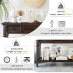 Navy / Espresso / Gray Wash / Antique White 3-Drawer Retro Console Table, for 1 Person