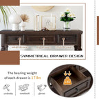 Navy / Espresso / Gray Wash / Antique White 3-Drawer Retro Console Table, for 1 Person