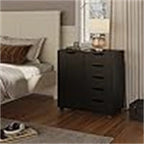 Black/White 5-Drawer Chest with 1 Door - 2 Colors