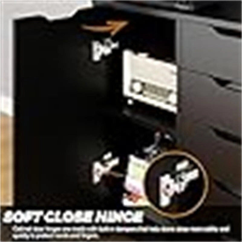 Black/White 5-Drawer Chest with 1 Door - 2 Colors