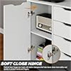 Black/White 5-Drawer Chest with 1 Door - 2 Colors
