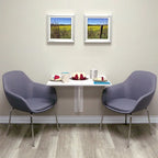 White Wall-Mounted Foldable Desk for 1
