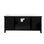 Silver TV Stand with Electric Fireplace, Mirror Panel, Single Unit