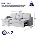 Beige L-Shaped Convertible Sectional Sofa Bed for 3, Pull-Out Sleeper with Storage & USB Charging